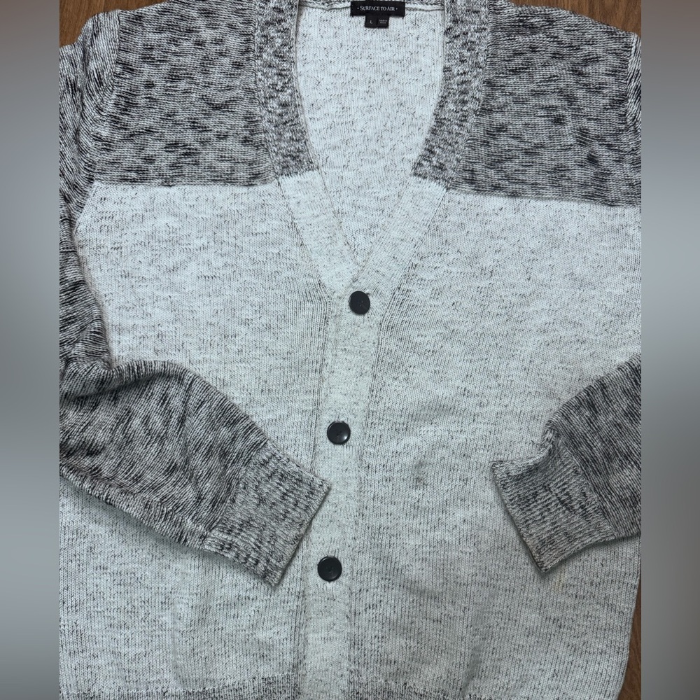 Surface to Air Two-Tone Gray Cardigan